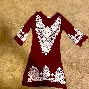 Baroque style flare dress
